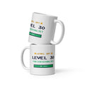Level 30 Tasse weiß 325 ml – Frontansicht