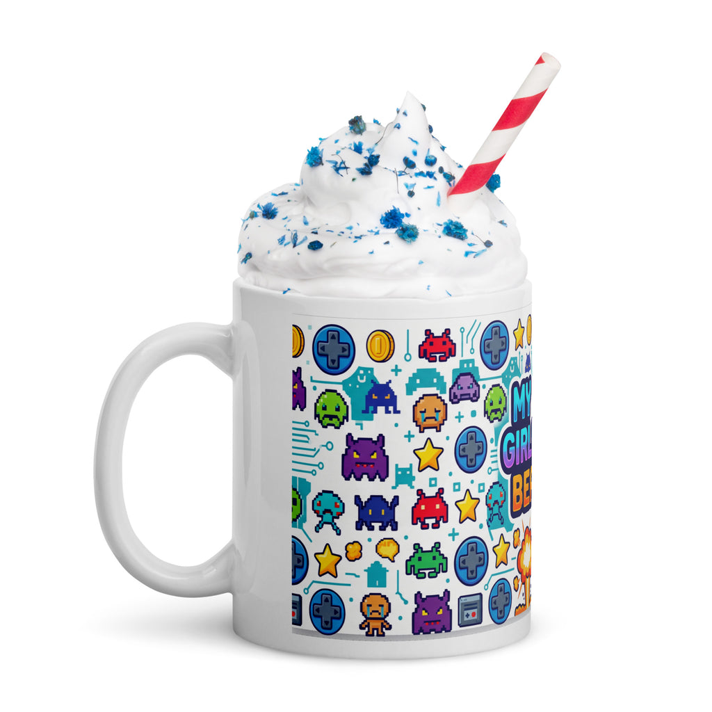 Girlfriend Tasse weiß 325 ml – Henkel links