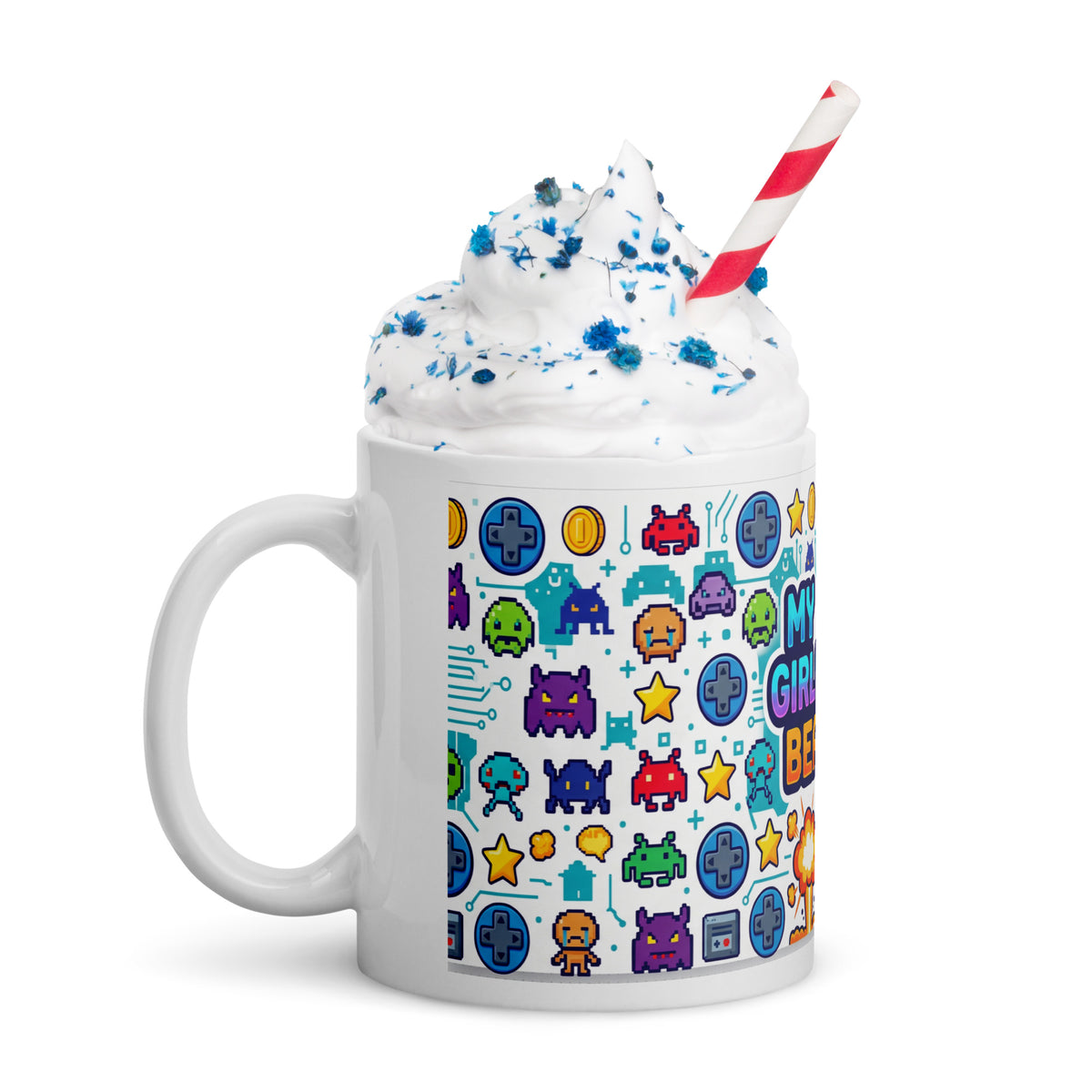 Girlfriend Tasse weiß 325 ml – Henkel links
