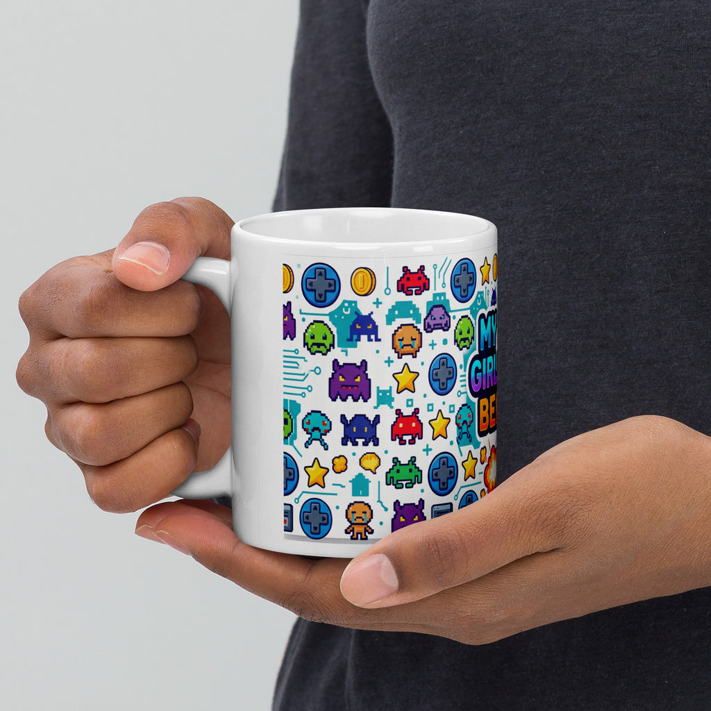 Girlfriend Tasse weiß 325 ml – Detailansicht links