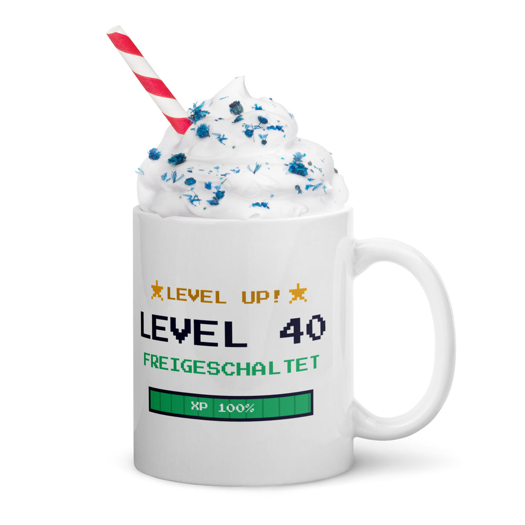 Level 40 Tasse weiß 325 ml – Henkel rechts