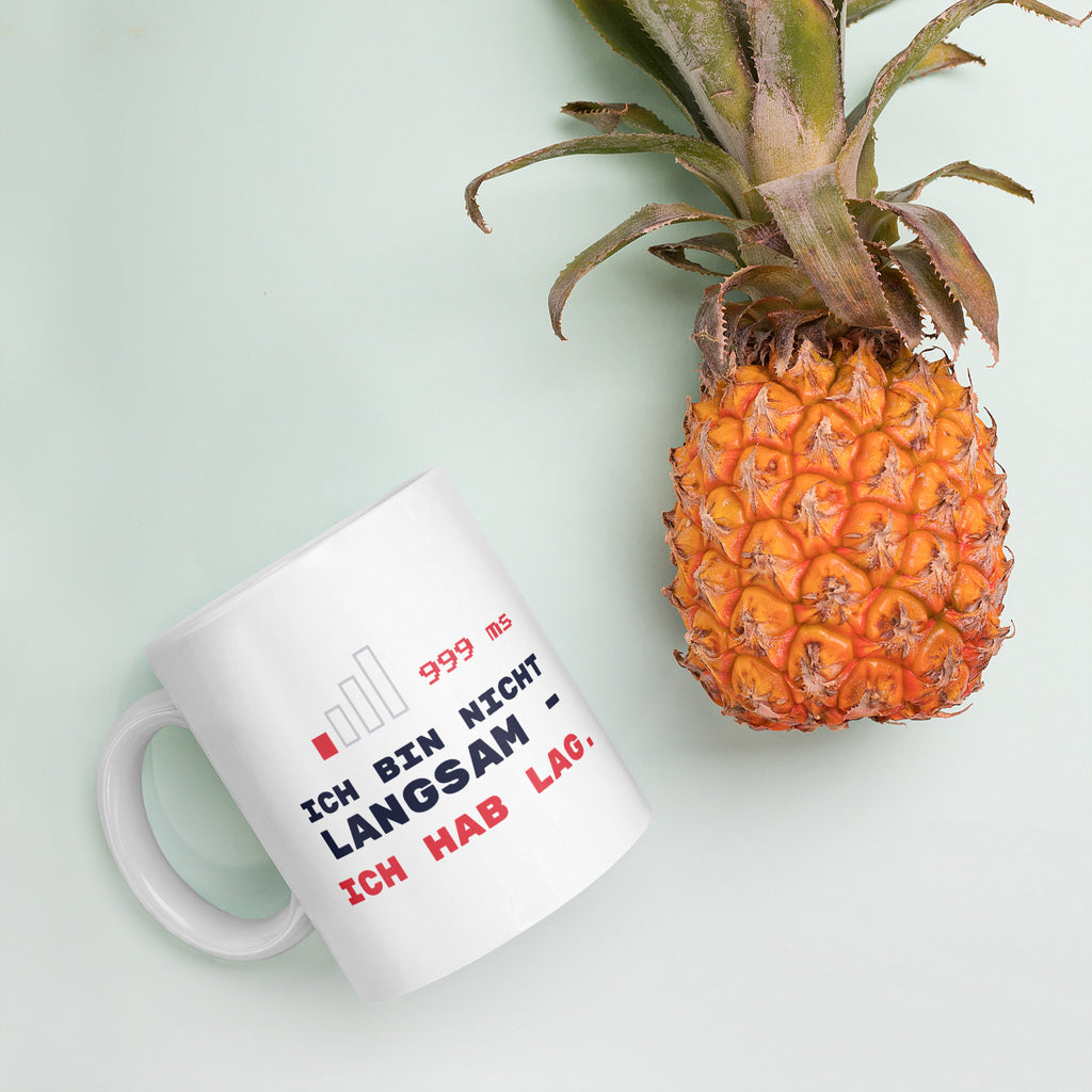 Ich hab Lag Tasse weiß 325 ml – mit Ananas