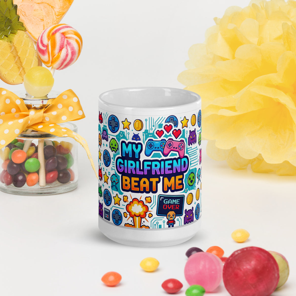 Girlfriend Tasse weiß 440 ml – Frontansicht