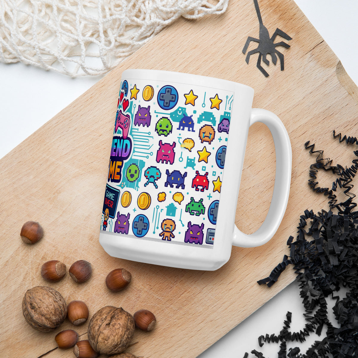 Girlfriend Tasse weiß 440 ml – Halloween-Deko