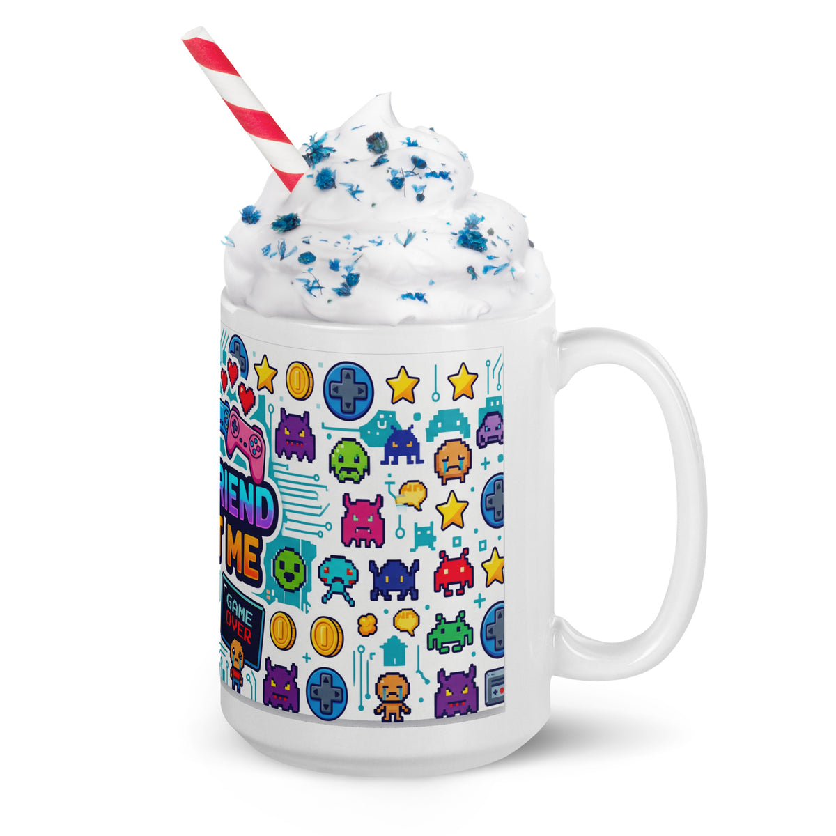 Girlfriend Tasse weiß 440 ml – Henkel rechts