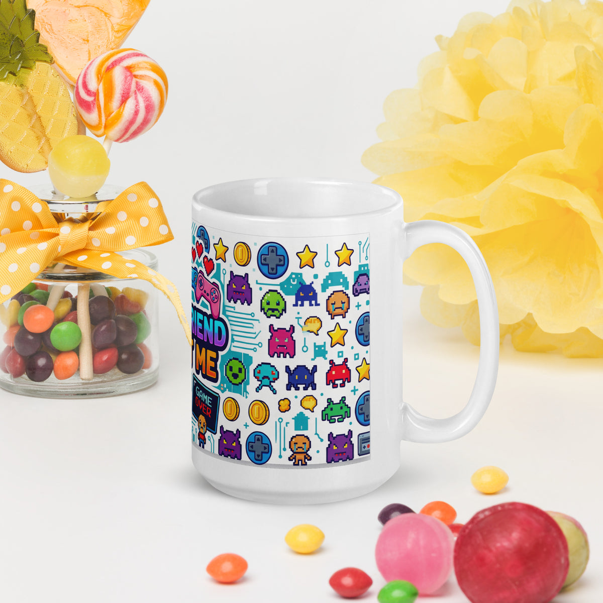 Girlfriend Tasse weiß 440 ml – Seitenansicht rechts
