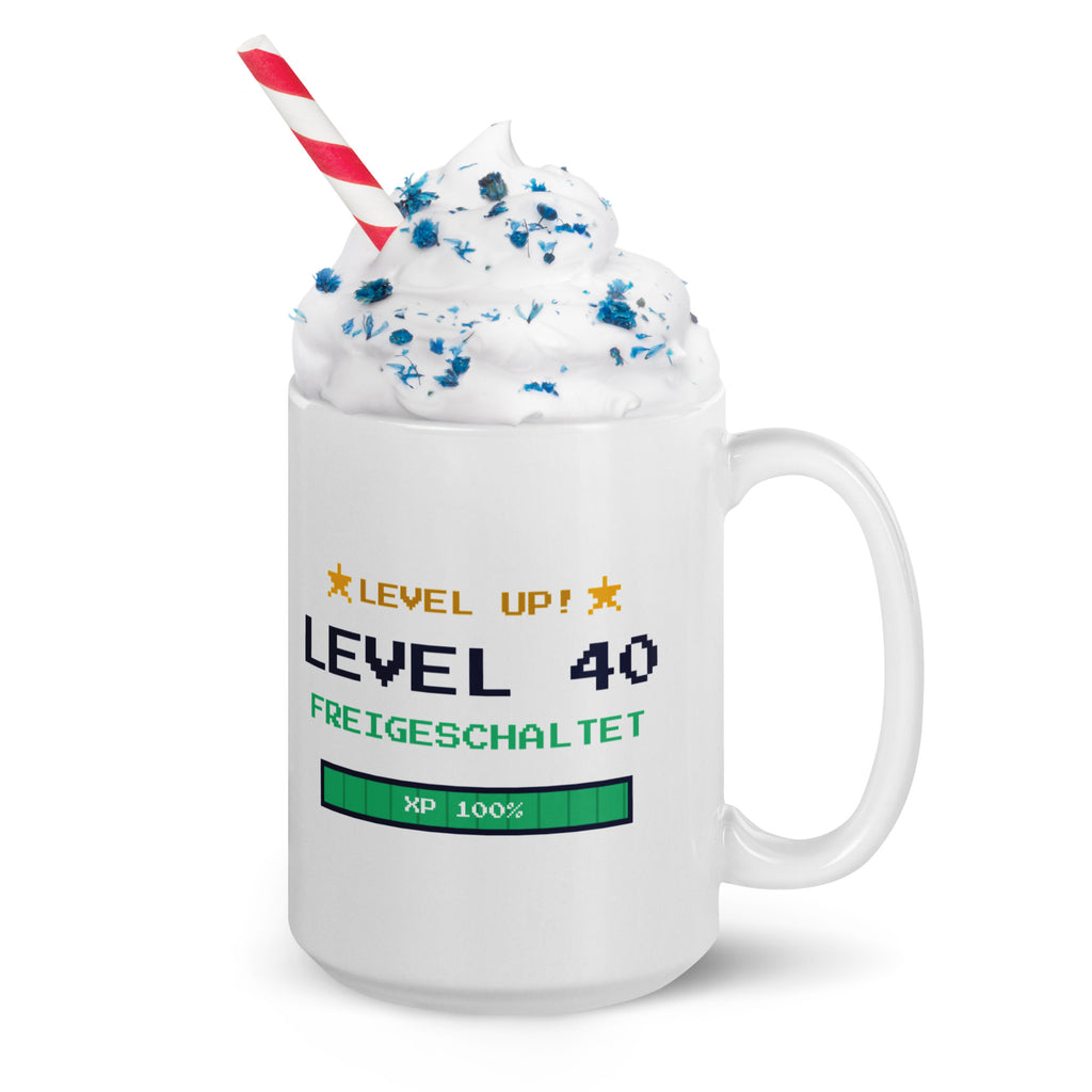 Level 40 Tasse weiß 440 ml – Henkel rechts