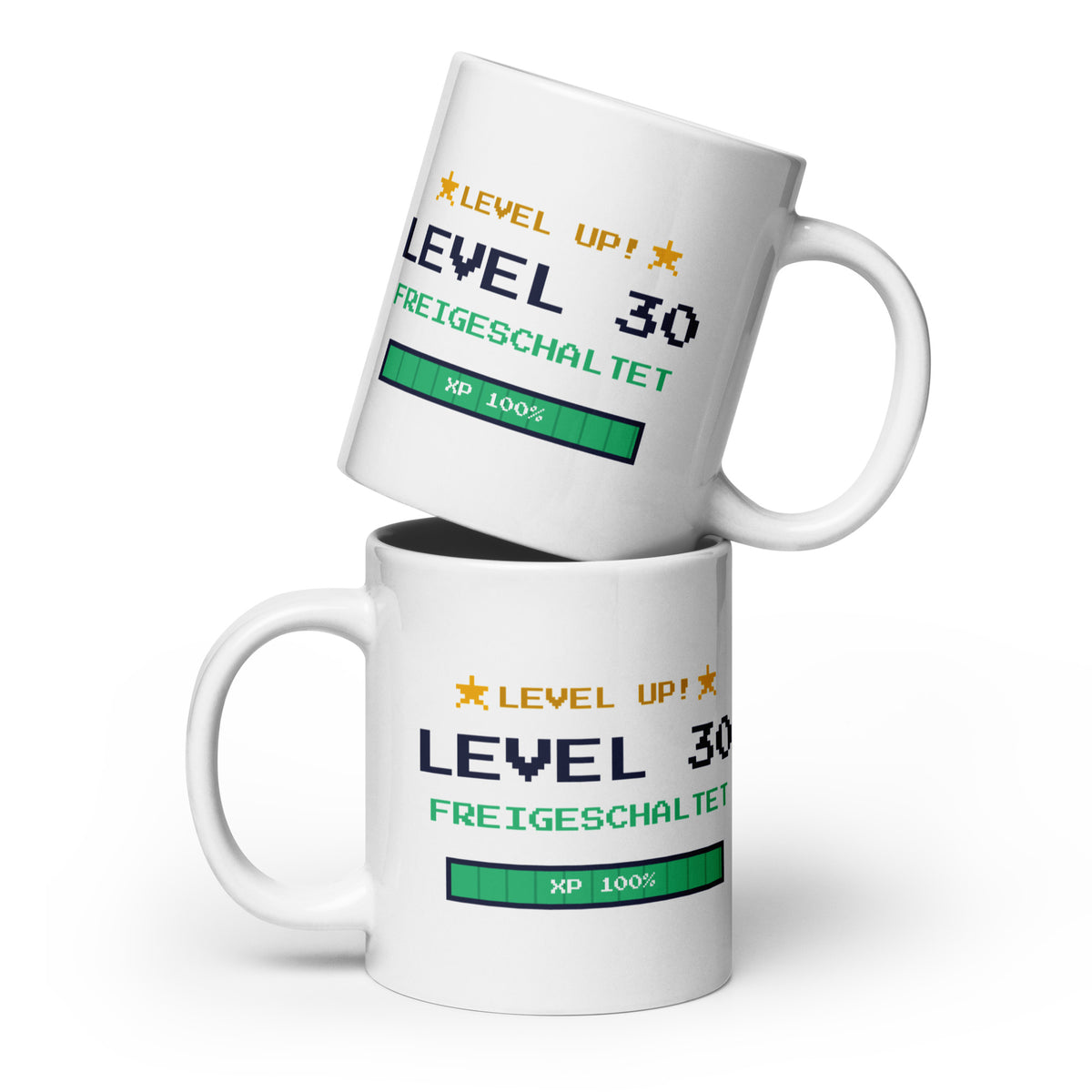 Level 30 Tasse weiß 590 ml – Frontansicht