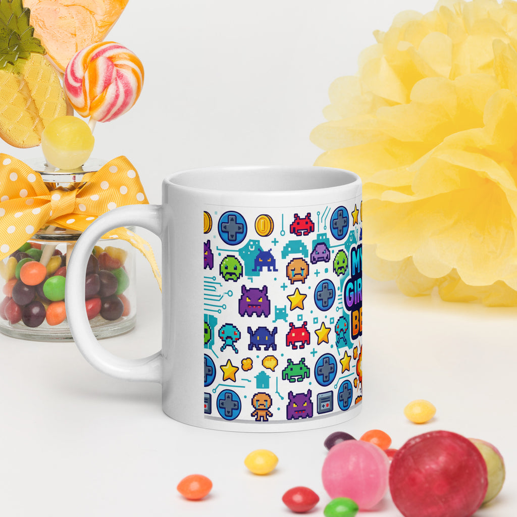 Girlfriend Tasse weiß 590 ml – Seitenansicht links