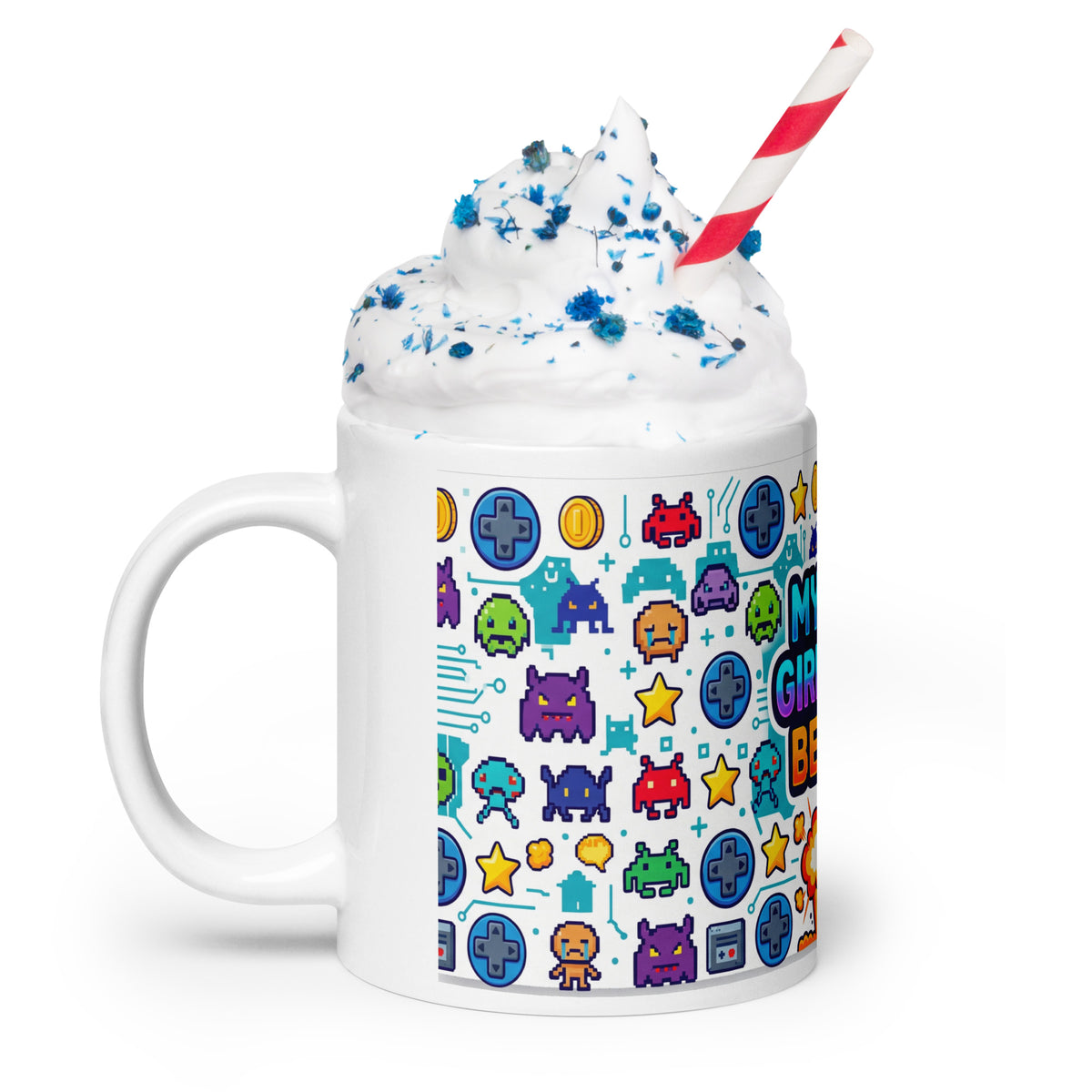 Girlfriend Tasse weiß 590 ml – Henkel links
