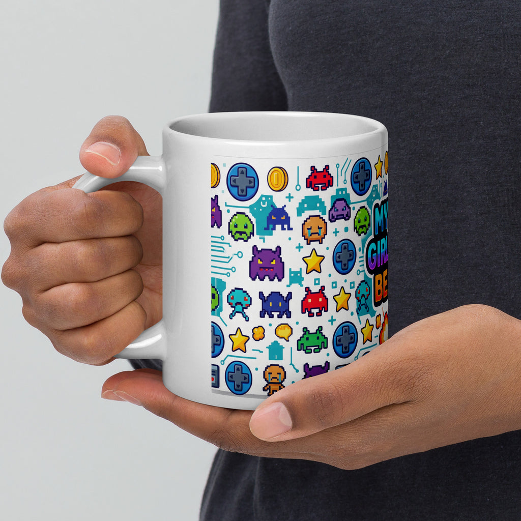 Girlfriend Tasse weiß 590 ml – Detailansicht links