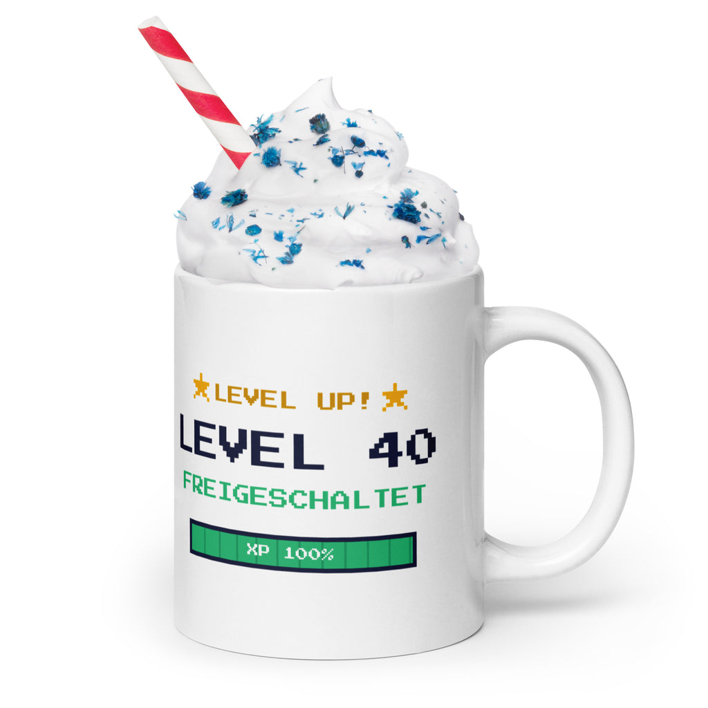 Level 40 Tasse weiß 590 ml – Henkel rechts